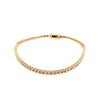ESTATE 2.93CT DIAMOND 14KT YELLOW GOLD 3D CLASSIC ROUND 4 PRONG TENNIS BRACELET