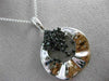ESTATE LARGE 1.40CT DIAMOND 14KT WHITE GOLD 3D ETOILE HAMMER FLOATING PENDANT