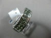 ESTATE 2.72CT DIAMOND & GREEN AMETHYST 14KT WHITE GOLD CRISS CROSS RAINBOW RING