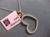 ESTATE .26CT DIAMOND 14KT ROSE GOLD 3D CLASSIC OPEN HEART LOVE FLOATING PENDANT