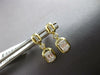 ESTATE .29CT DIAMOND 14KT YELLOW GOLD 3D ROUND & BAGUETTE HANGING EARRINGS