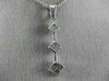 ESTATE .75CT DIAMOND 14KT WHITE GOLD CLASSIC PAST PRESENT FUTURE PENDANT #19063