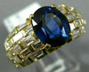 ESTATE LARGE 5.32CT DIAMOND & AAA SAPPHIRE 18KT YELLOW GOLD 3D ANNIVERSARY RING