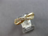 ESTATE .36CT DIAMOND 14K YELLOW GOLD CLASSIC ROUND CRISS CROSS INFINITY FUN RING