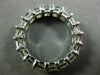 LARGE 5.06CT PRINCESS DIAMOND 14KT WHITE GOLD ETERNITY WEDDING ANNIVERSARY RING
