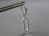 ESTATE .83CT DIAMOND 14K WHITE GOLD CLASSIC OPEN OVAL LEVERBACK HANGING EARRINGS
