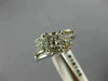ANTIQUE .40CT DIAMOND 18K WHITE GOLD 3D FLORAL SEMI MOUNT ENGAGEMENT RING #18746