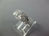 LARGE 4.0CT AAA CUBIC ZIRCONIA 14KT WHITE GOLD 3D 3 STONE ENGAGEMENT RING #27065