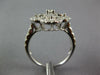 ESTATE LARGE 1.01CT DIAMOND 18KT WHITE GOLD 3D FOUR LEAF CLOVER LOVE RING