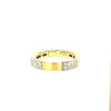 ESTATE .22CT DIAMOND 18KT WHITE & YELLOW GOLD 3D CLASSIC DOUBLE FAR FUN RING