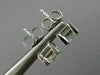 1.03CT DIAMOND 14K WHITE GOLD 3D CLASSIC PRINCESS SOLITAIRE STUD EARRINGS #25789