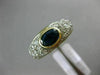 WIDE 1.45CT DIAMOND & AAA OVAL SAPPHIRE 14K YELLOW GOLD 3D BEZEL ENGAGEMENT RING