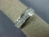 WIDE .84CT DIAMOND 14K WHITE GOLD 3D PRINCESS TWO ROW INVISIBLE ANNIVERSARY RING