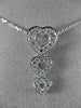 ESTATE 1.15CT DIAMOND 14KT WHITE GOLD 3D CLASSIC HEART JOURNEY PENDANT #18355