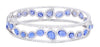 LARGE 13.4CT DIAMOND & AAA SAPPHIRE 18KT WHITE GOLD MULTI SHAPE BANGLE BRACELET