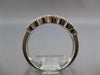 ESTATE .90CT DIAMOND 18KT WHITE GOLD 3D CLASSIC 7 STONE HALO ANNIVERSARY RING