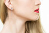 LARGE 1.40CT DIAMOND 14K WHITE GOLD 3D DOUBLE TEAR DROP CLIP ON HANGING EARRINGS