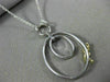 ESTATE LARGE .52CT WHITE & FANCY YELLOW DIAMOND 18K 2 TONE GOLD OVAL BOW PENDANT