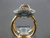 LARGE .44CT DIAMOND 14KT WHITE & ROSE GOLD CRISS CROSS OVAL LOVE KNOT FUN RING