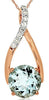 1.2CT DIAMOND & AAA AQUAMARINE 14KT ROSE GOLD 3D ROUND INFINITY FLOATING PENDANT