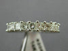 ESTATE 3.75CT PRINCESS CUT DIAMOND 14KT WHITE GOLD CLASSIC ETERNITY RING #20629