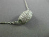 ESTATE 1.30CT DIAMOND 14K WHITE GOLD LOVE BARREL OVAL FLOATING PENDANT E/F 25556