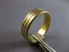 ESTATE WIDE 14KT YELLOW GOLD SOLID 3D THREE ROW MENS WEDDING ANNIVERSARY RING