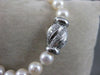 ANTIQUE DIAMOND 7.5MM SOUTH SEA PEARL 18KT WHITE GOLD 18" NECKLACE F/G VVS #1457