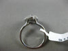 ESTATE LARGE .60CT ROUND DIAMOND 14K WHITE GOLD 3D OPEN PAVE PEAR SHAPE FUN RING