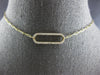 ESTATE .62CT DIAMOND 14KT YELLOW GOLD 3D CLASSIC OPEN OVAL LINK LOVE NECKLACE