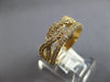 1.03CT DIAMOND 14KT YELLOW GOLD 3D CLASSIC CRISS CROSS INFINITY ANNIVERSARY RING