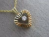 ESTATE .02 ROUND DIAMOND 14KT YELLOW GOLD SOLITAIRE HEART FLOATING PENDANT#1094