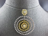 EXTRA LARGE 2.63CT DIAMOND 14KT 2 TONE GOLD 3D MULTI CIRCULAR FLOATING PENDANT