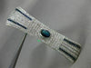 ESTATE LARGE 2.90CT DIAMOND & AAA SAPPHIRE 18KT WHITE GOLD 3D BOW TIE BROOCH PIN