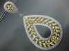 ESTATE EXTRA LARGE 27.5CT WHITE & FANCY YELLOW DIAMOND 18K GOLD HANGING EARRINGS