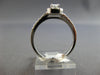 ESTATE .60CT DIAMOND 14KT WHITE GOLD ROUND & CUSHION HALO SQUARE ENGAGEMENT RING