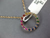 .77CT DIAMOND & AAA MULTI COLOR SAPPHIRE 14KT ROSE GOLD CIRCLE OF LIFE PENDANT