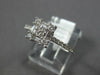 .56CT DIAMOND 18KT WHITE GOLD 3D ROUND & BAGUETTE CLUSTER SQUARE FRIENDSHIP RING