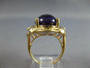 LARGE 9.2CT DIAMOND & AAA AMETHYST 14KT YELLOW GOLD OVAL & ROUND FUN RING #27711
