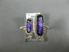 1.74CT DIAMOND & AAA AMETHYST 14KT ROSE GOLD 3D RECTANGULAR DOUBLE HALO FUN RING