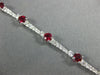 ESTATE 4.28CT DIAMOND & AAA RUBY 18KT WHITE GOLD CLASSIC JOURNEY TENNIS BRACELET