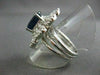 ESTATE LARGE 5.53CTW DIAMOND & AAA SAPPHIRE 14KT WHITE GOLD FLORAL RING AMAZING!
