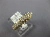 ESTATE .52CT DIAMOND 18KT YELLOW GOLD 3D ROUND 3 ROW WEDDING ANNIVERSARY RING