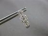 .75CT DIAMOND 14KT WHITE GOLD FLOWER PAST PRESENT FUTURE LEVERBACK HOOP EARRINGS