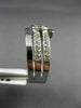 ESTATE WIDE .74CT DIAMOND 14KT WHITE GOLD SOLITAIRE BEZEL ENGAGEMENT RING #18414