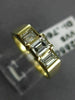 ANTIQUE .76CT ASSCHER DIAMOND 14KT YELLOW GOLD PAST PRESENT FUTURE RING #22009