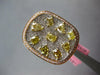 EXTRA LARGE 3.06CT WHITE CANARY & PINK DIAMOND 18K WHITE & ROSE GOLD 3D FUN RING
