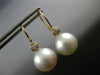 .2CT DIAMOND & SOUTH SEA PEARL 18K YELLOW GOLD LEVERBACK ETOILE HANGING EARRINGS