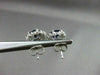 ESTATE 3.19CT DIAMOND & AAA SAPPHIRE 14KT WHITE GOLD DIANA CLUSTER EARRING #1124