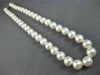 ESTATE LARGE AAA SOUTH SEA PEARL 14KT WHITE GOLD 3D 10MM CLASSIC NECKLACE #26189